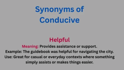 Synonyms of Conducive