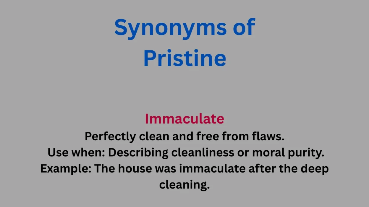 Synonyms of Pristine