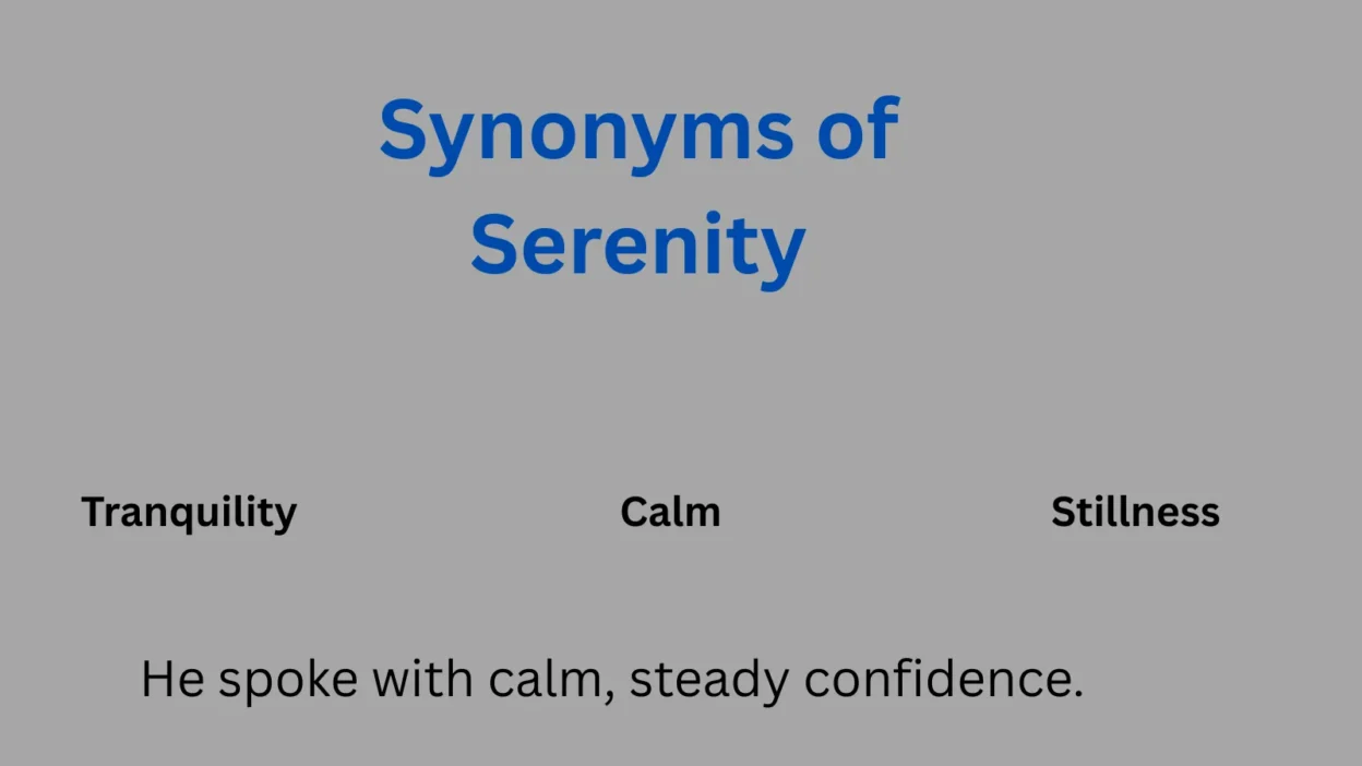 Synonyms of Serenity in Text