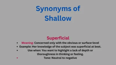 Synonyms of Shallow
