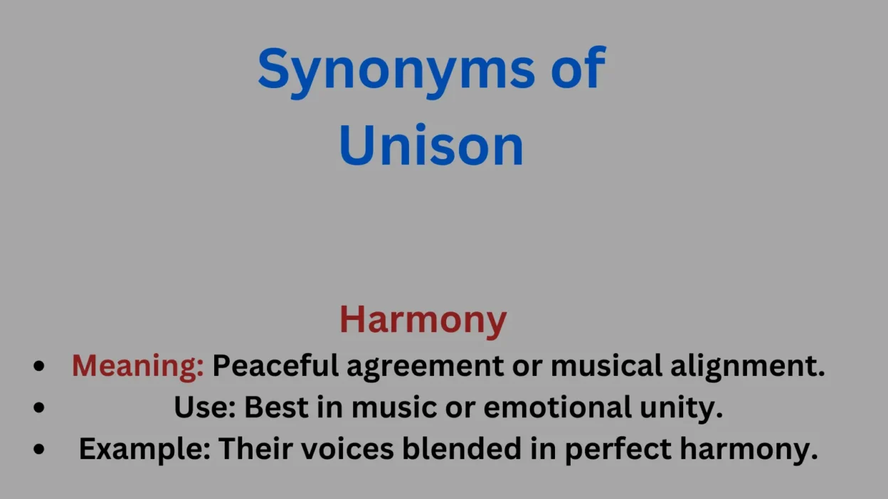 Synonyms of Unison