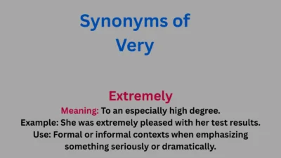 Synonyms of Very