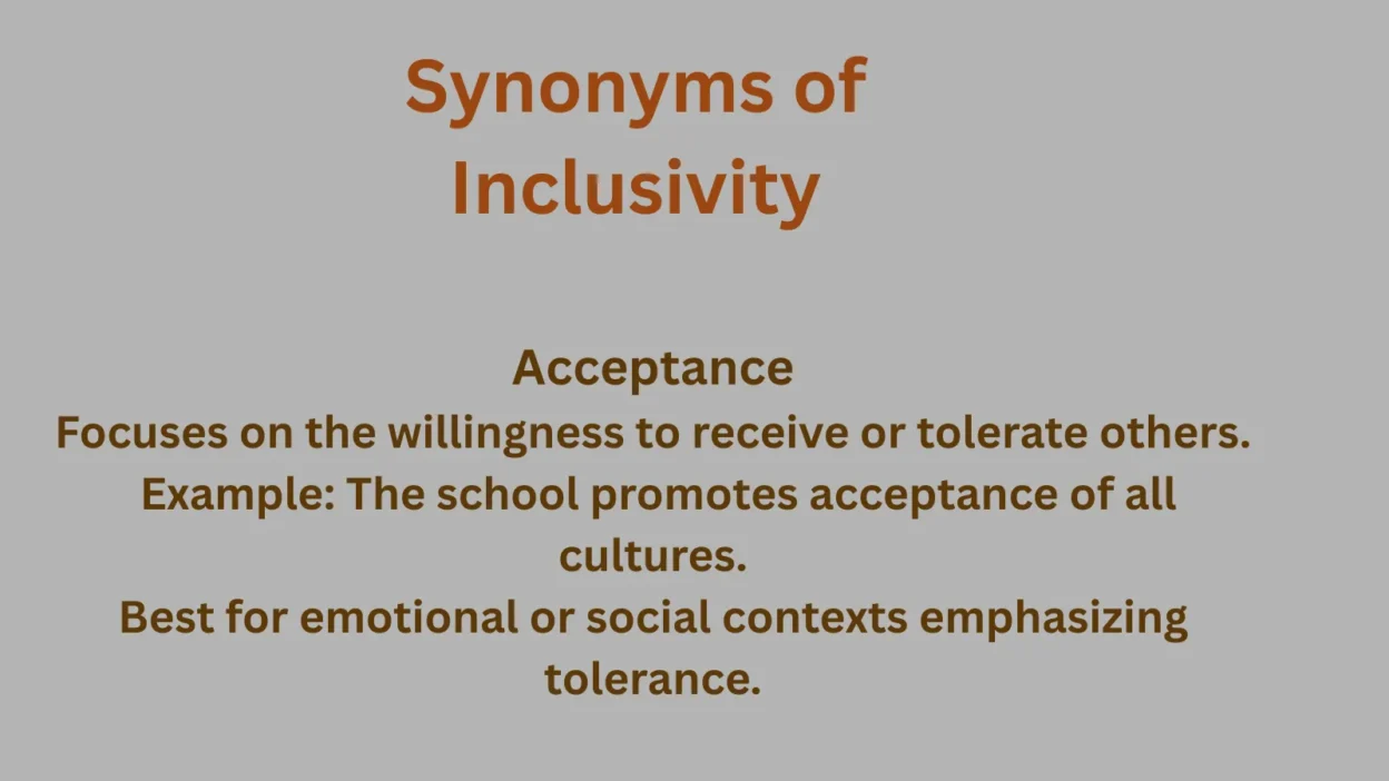 Synonyms of Inclusivity